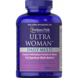 Puritan's Pride Ultra Women Daily Multi Timed Release -180 Caplets Exp: 04/27