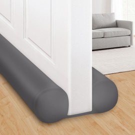 MAXTID Large Door Draft Stopper for Bottom of Door 36 Inch Under Door Noise Blocker Under Door Gap Filler Weather Stripping Adjustable Twin Door Sweep Door Draft Guard Window Seal Grey