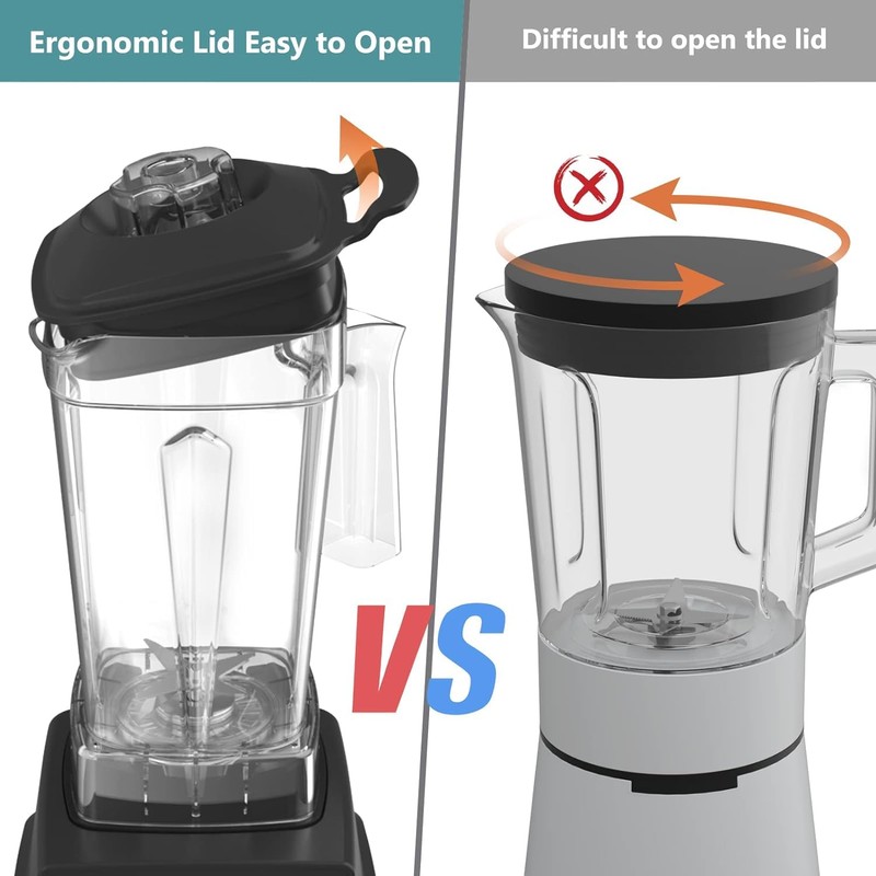 OMMO Blender 1800W, Professional High Speed Countertop Blender with Stainless