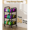 AnBaiMei 3-Tier 3D Printer Filament Storage Rack with Wheels, Rolling