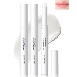 Lip Primer,Hydrating Lip Balm,Lip Moisturizer for Dry &Chapped Lips,24 Hour Lipstick,Preps Skin for Lip Makeup Application,Lip Production for Women & man,Colorless,Smoothing,Refining Lip Plumper-3Pcs