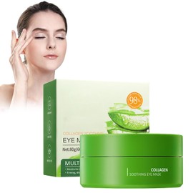 Hppsctink 60PCS Augenmaske, Aloe Vera Augenmaske, Feuchthalte-Augenmaske, Reduziert Schwellungen, Müdigkeit und dunkle Ringe unter den Augen, eye cream