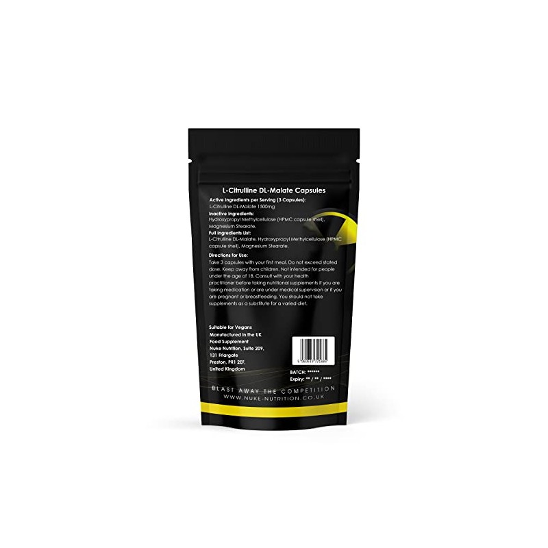 Nuke Nutrition L Citrulline Malate Capsules | 120 Capsules |