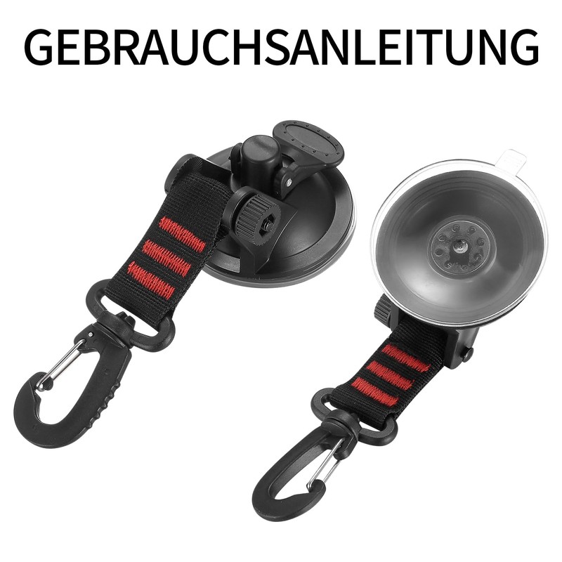 Suction Cup Hooks, Pack of 4 Camping Suction Cups with