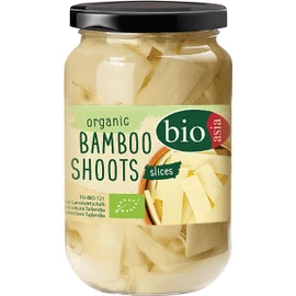 BIOASIA Organic Bamboo Slices, Pickled Asia Vegetables in Glass, Suitable for Wok Dishes, Low Carb, 1 x 340 g
