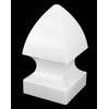 QWORK 4 Pack 5" Vinyl Fence Post Cap in Gothic