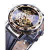 Winner Retro Manual Mechanical Skeleton Watch with Diamond and Carving