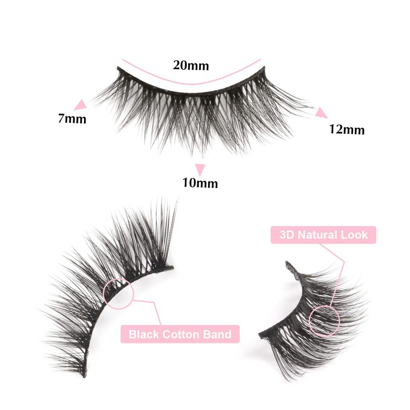 Glowing Win Half Eyelashes, Natural Artificial Eyelashes, 10 Pairs, Cat