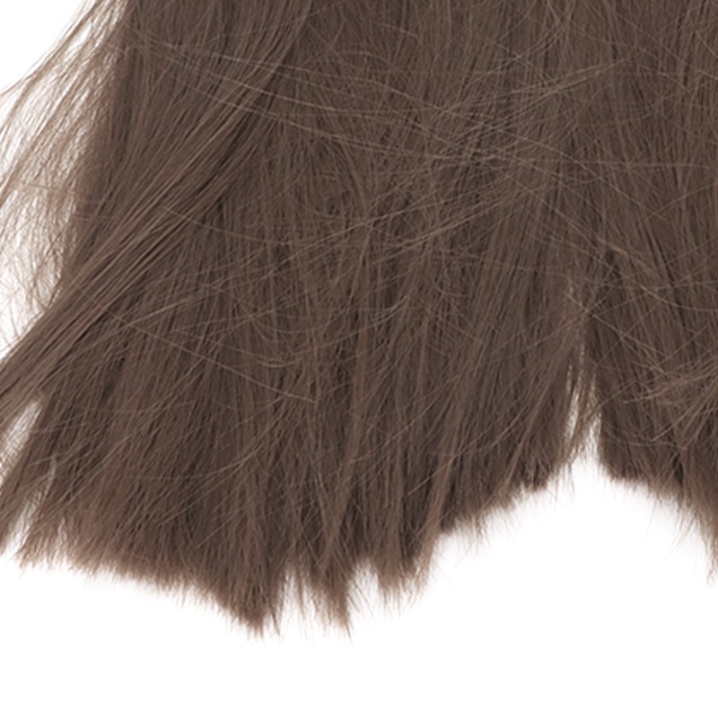 Women Light Brown Wig with Bangs Long Straight Synthetic Realistic