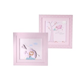 Mousehouse Gifts Wall Hanging Nursery Picture Prints for Baby Girls Nursery or Bedroom Decoration