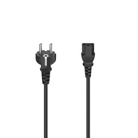 Hama Power cable, earthing contact plug - 3-pin IEC cable, 1.5 m, black