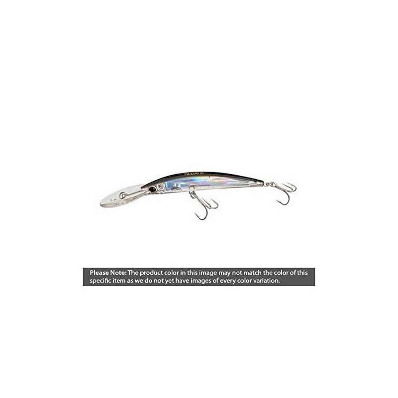 Yo-Zuri Crystal 3D Minnow Deep Diver Lure, Silver Black, 5-1/4-Inch