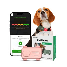 PetPhone Pet Tracker Support Two-Way Call and AI Health Alerts, GlocalMe GPS Tracker for Dog and Cat, Real Time Tracking and Virtual Fence, 6 Advanced Location Technologies, Global Unlimited Range