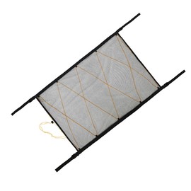 FELTECHELECTR 1 PC Auto Hanging Mesh Tote Bag with Zipper Lightweight Car Storage Organizer Multi Pocket Design for Clean and Tidy Environment for Road Trips and Travel Black