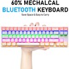 60% Mechanical Gaming Keyboard,Ultra-Compact Rainbow Backlit Keyboard Bluetooth 4.0 Tepy