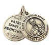 Silver Toned Base Catholic Patron Saint Medal Pendant, 3/4 Inch,