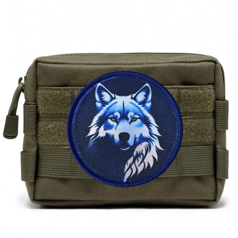Blue Wolf Tactica - Parche con diseño de gancho y