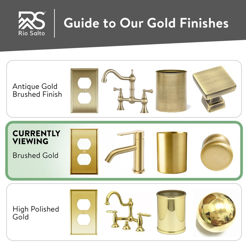 Rio Salto BRASS Signature Collection MIDSIZE Metal Gold Double Toggle