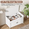 WARMHONIU Shoe Storage Bench with Lift Top Storage, Entryway Bench