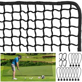 Golf Practice Net, 10 x 20 Ft Golf Hitting Nets for Backyard Driving Real Golf Balls Heavy Duty Nylon Golf Netting for Garage Backyard