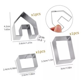 Unbrand/Generic 3PCS Set - Mini Gingerbread House Cookie Cutter _ Stainless