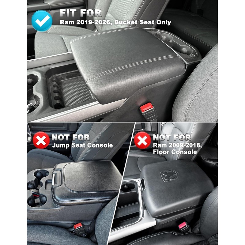 Eaglecover Center Console Cover for Dodge Ram 1500 2019-2026, Bucket