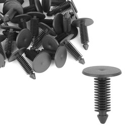 INFINAUTO 30pcs 8mm Hole Dia Plastic Bolt Rivets Bumper Clips Black for Car Durable Material Stylish Design
