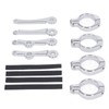 Motorcycle Headlight Mounting Bracket 39 to 41mm Bright Silver Surface