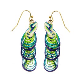 CCcollections Handmade Bamboo Earrings Brass Fashion 10 Design Colourful Each Design in 3 Colours, Bamboo