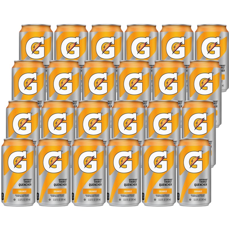 Gatorade Thirst Quencher, 24 Count, 11.6 oz Cans, Orange, 278.4