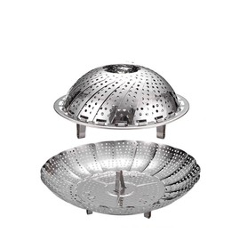 WERTYT Foldable Vegetable Steamer with Steamer Insert, Steamer Insert Steamer Basket for Vegetables, Cooking Pots and Various Cooking