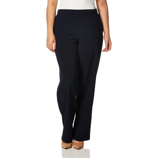 Briggs New York Flat Front Pull On Pant with Slimming