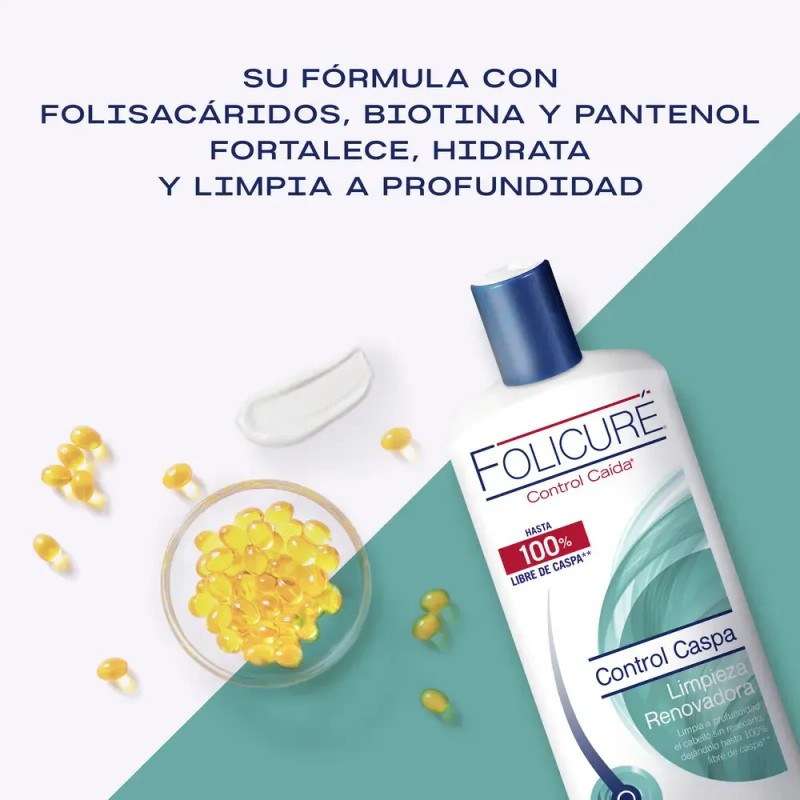 Shampoo Folicuré Control Caspa Limpieza Renovadora 700ml