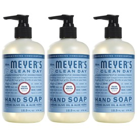 MRS. MEYER'S CLEAN DAY Hand Soap, Made with Essential Oils, Rain Water, 12.5 fl. oz - Pack of 3