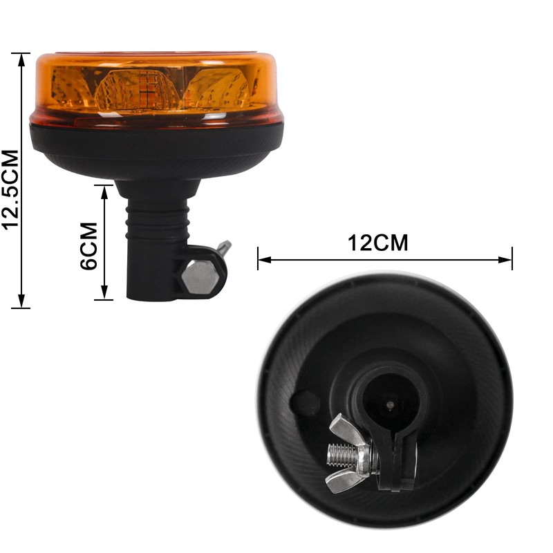 Qiping 12/24 V LED Flash Indicator Light Orange Warning Light