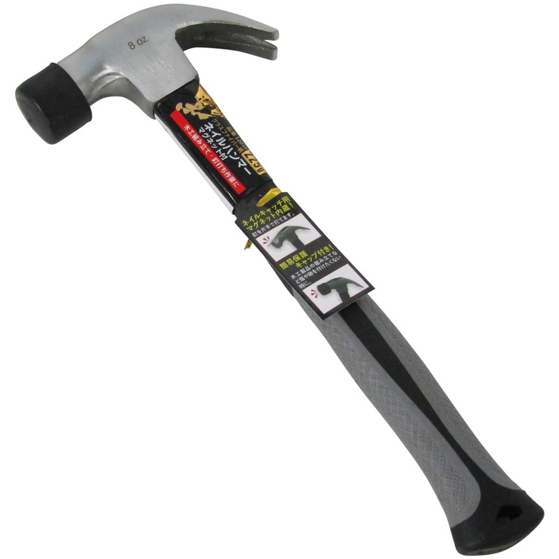KONYO Daigoro Nail Hammer Glass Fiber Pattern with Magnet, 7.8