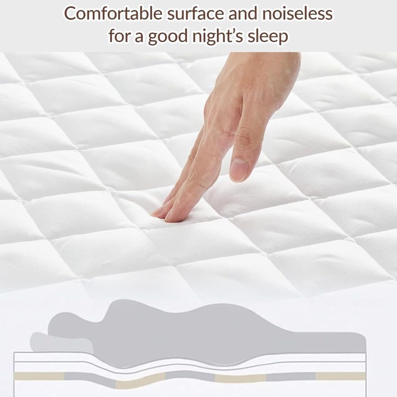 Quilted Waterproof mattress protector Small Double Bed - Super Absorbent