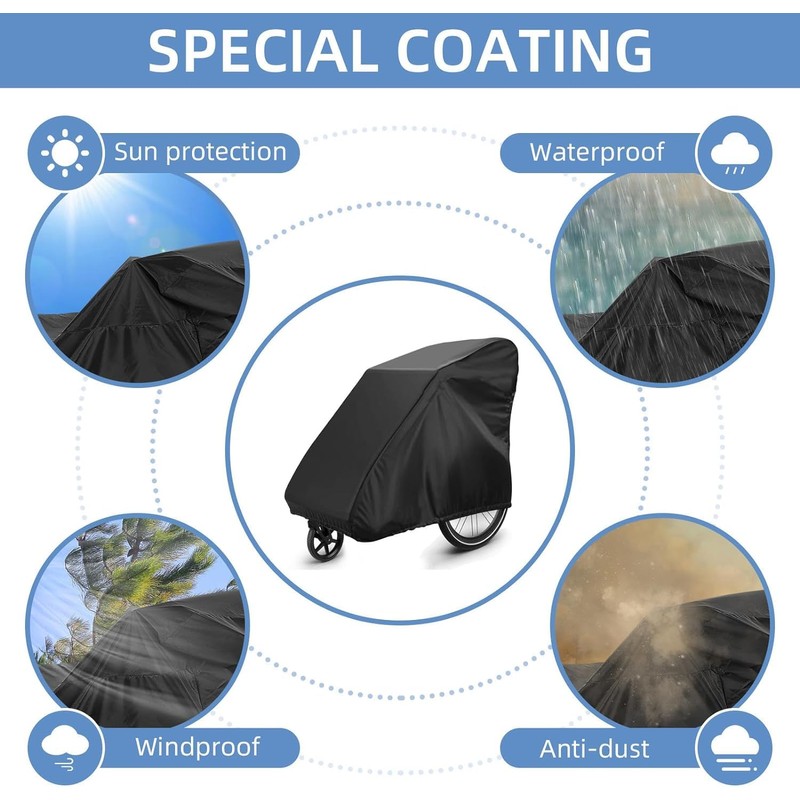Taicols Trailer Case with Windproof Rope Suitable for Children's and