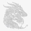 Wraith SprayWorks Dragon #2 - Reusable Airbrush Stencil Template