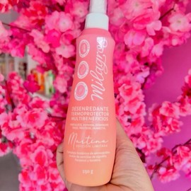 Termoprotector Capilar MILAGROS . Desenredante & Perfume Capilar Anti Frizz - Multi-Beneficial Formula for Skin Protection 250 G Martina - gold - Specification: Desenredante Martina