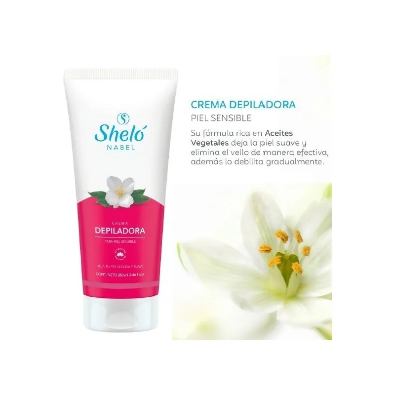 Crema Depiladora Zona Intima Y Piel Delicada Natural Shelo