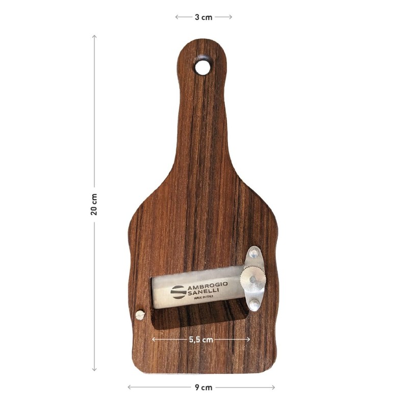 Sanelli Ambrogio 1730.000 Truffle Slicer, Ovangkol Wood with Smooth Blade,