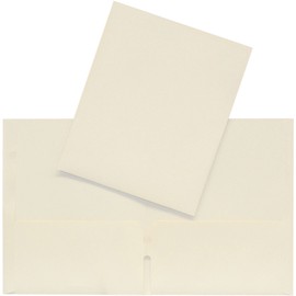 Hilroy 06010 Twin Pocket Portfolio, White, 25 Per Pack