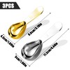 NILLOS Coffee Measuring Spoon, 3 PCS Gold and Silver Stainless