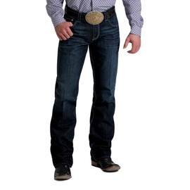 Cinch Men's Carter 2.4 Dark Wash Mid Rise Relaxed Bootcut Performance Jeans - MB71934005 IND 32W x 38L US