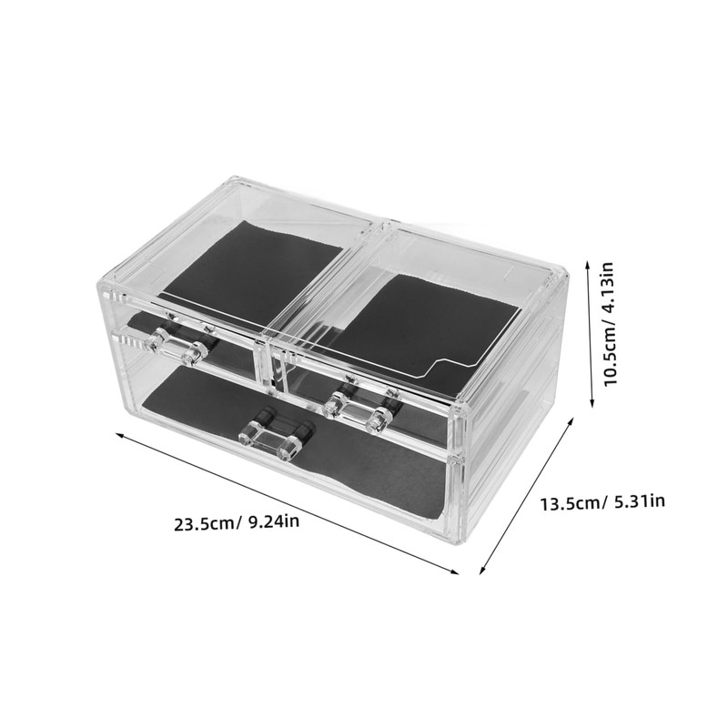 Operitacx Elegant Acrylic Makeup Storage 3 Drawer Organizer Lotion Organizer