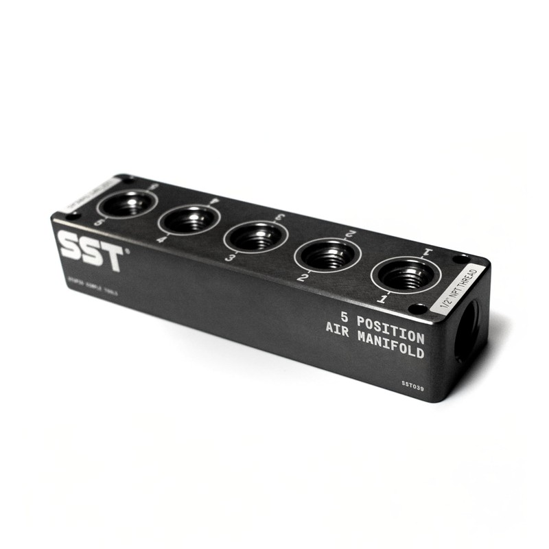 SST Air Manifold with 1/2" NPT Inlet and 1/4" NPT