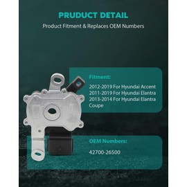 SCITOO Neutral Safety Switch for 2011-2019 for Hyundai Elantra, 2012-2019 for Hyundai Accent, 2013-2014 for Hyundai Elantra Coupe 42700-26500