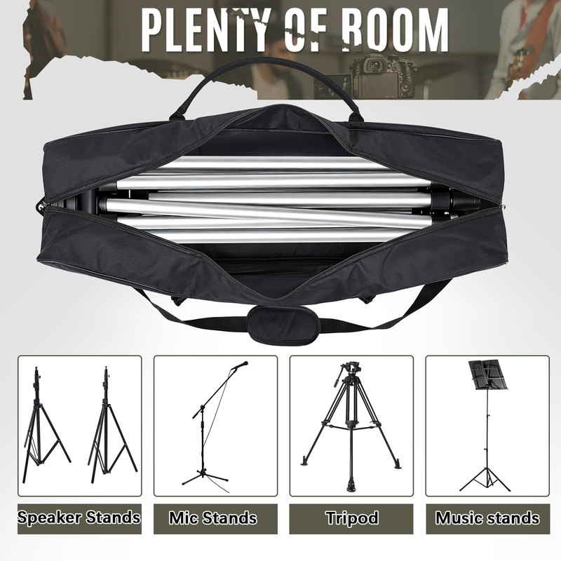 Vincreem 40" Speaker and Microphone Stand Bag-40 x 9.4 x