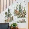 Runtoo Large Woodland Animals Wall Decals Bear Fox Deer Mountain